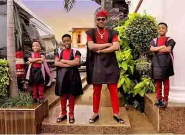 E-Money And His 3 Sons Swag Up In Matching Outfits (Photos)